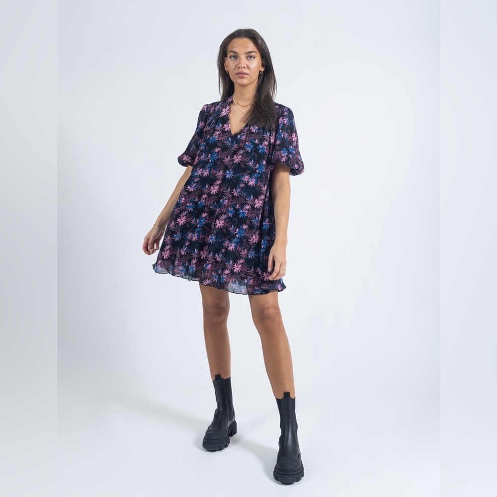 Ganni - Georgette Pleated Mini- EU 42